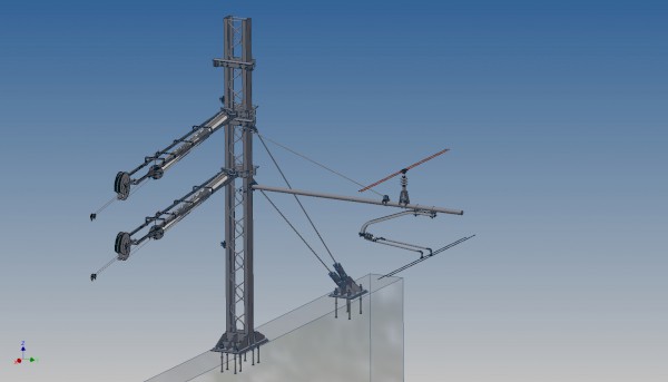 PALO LSF18 IN TRINCEA CON ORMEGGIO REGOLATO CONDUTTORI - LINEA 440mmq