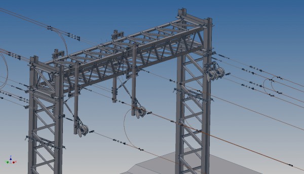 PORTALE DI ORMEGGIO A 2 BINARI - LINEE 220mmq