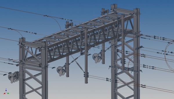 PORTALE DI ORMEGGIO A 2 BINARI - LINEE 220mmq