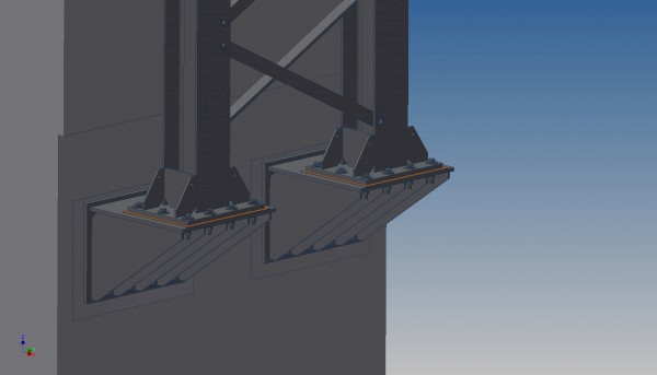 PORTALE DI ORMEGGIO A 2 BINARI AGGRAPPATO CON SISTEMA A BAGGIOLO - LINEE 440mmq